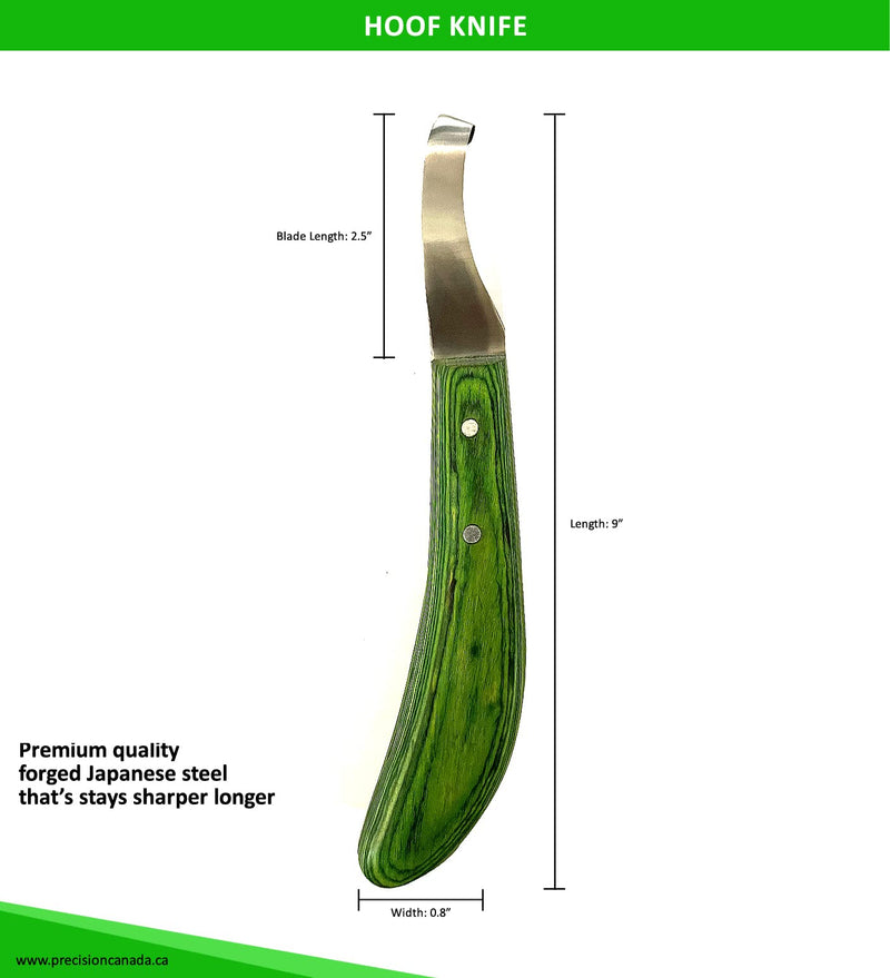 Farrier Tools Super Sharp Hoof Knife - Brown and Green Hoof Knife - PawsPlanet Australia