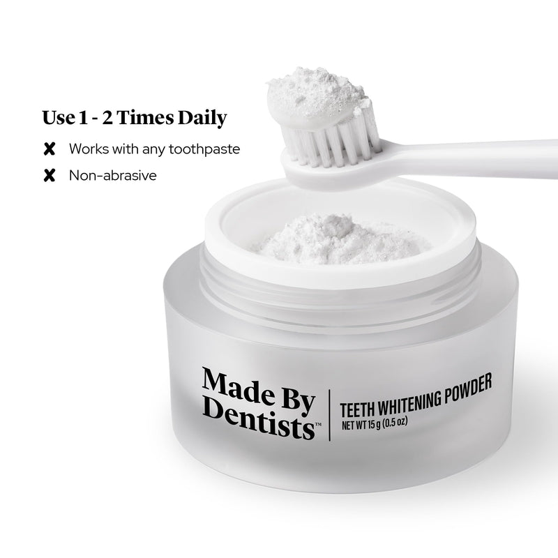 Teeth Whitening Powder - Remineralizing Tooth Powder with Advanced Whitening Formula with Pap, Hydroxyapatite, and Diamond Powder - Non-Abrasive Teeth Stain Remover for Instant Results