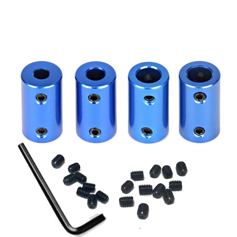 Shaft Coupler Connector L25 x D14 6mm to 8mm Bore Rigid Coupling Motor Shaft Joint Connector with Screw for 3D Printers 4PCS 4