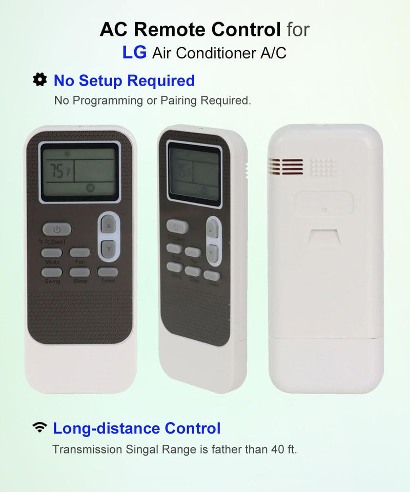 AC Remote Control for LG LP0524WFR LP0624WFR LP0817WSR LP1017WSR LP1217GSR LP1417GSR LP1417SHR LP1417WSRSM Portable Air Conditioner A/C DG11J1-61 COV32766401 DG11J1-63 COV32766402 Replacement
