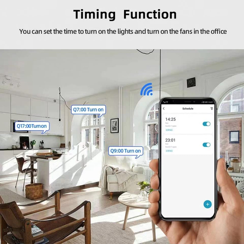 2 Channel Tuya Smart Life WiFi Momentary Inching Relay Self-Locking Switch Module,DC/AC 7-32V WiFi RF Bluetooth Relay, Compatible with Alexa Goolge Home 2CH