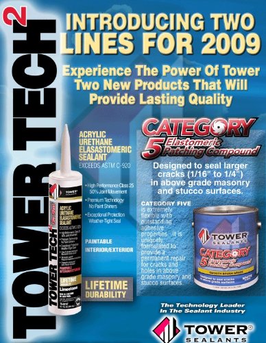 | Tower Tech 2 - Acrylic Urethane Elastomeric Sealant - 10.1 fl oz - Clear