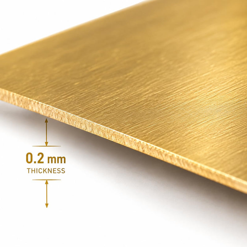 Thin Brass Sheet Metal 0.2MM Thick x 200MM Wide x 1 Meter Long, Flexible Brass Strip for Engraving, Metal Crafts, Jewelry Making, Model Building & DIY Projects