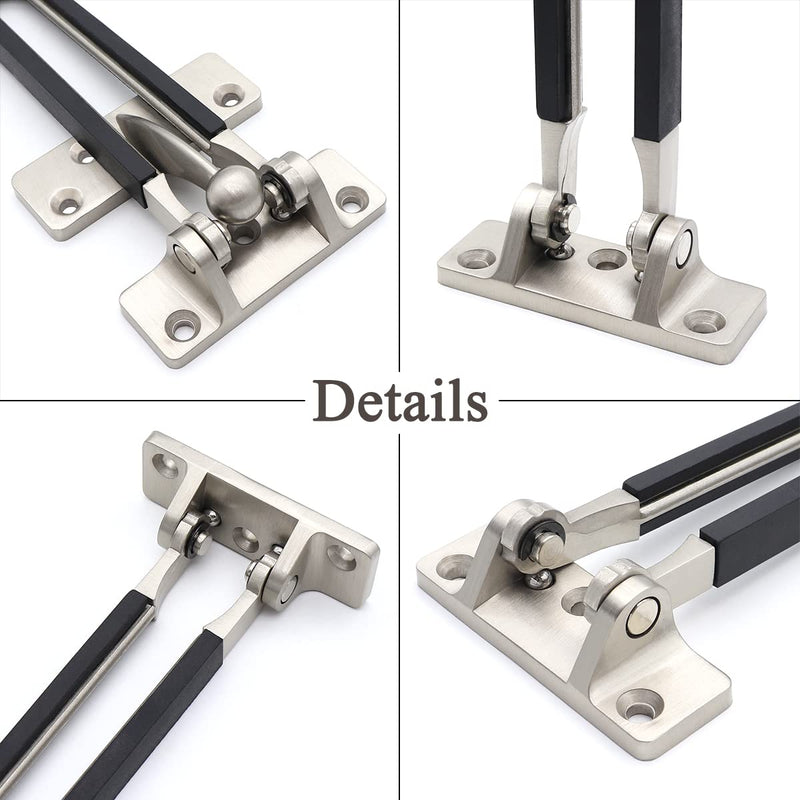 Home Security Door Lock Latch Guard Clasp Home Reinforcement Lock for Swing-in Doors Hotel Door Latches Anti-Theft Buckle (1, Silver) 1