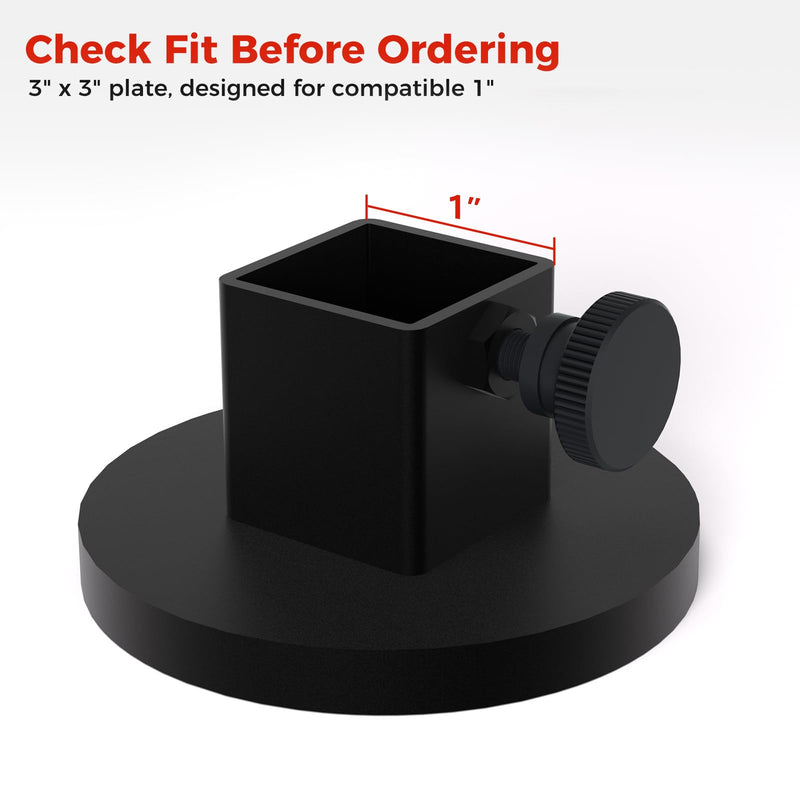 333'S Hand Press Foot for Arbor Presses, Arbor Press Attachments 3" x 3" Carbon Steel Plate for Leather Stamping, Die Cutting & Embossing, Fits 1" and 3/4" Feet