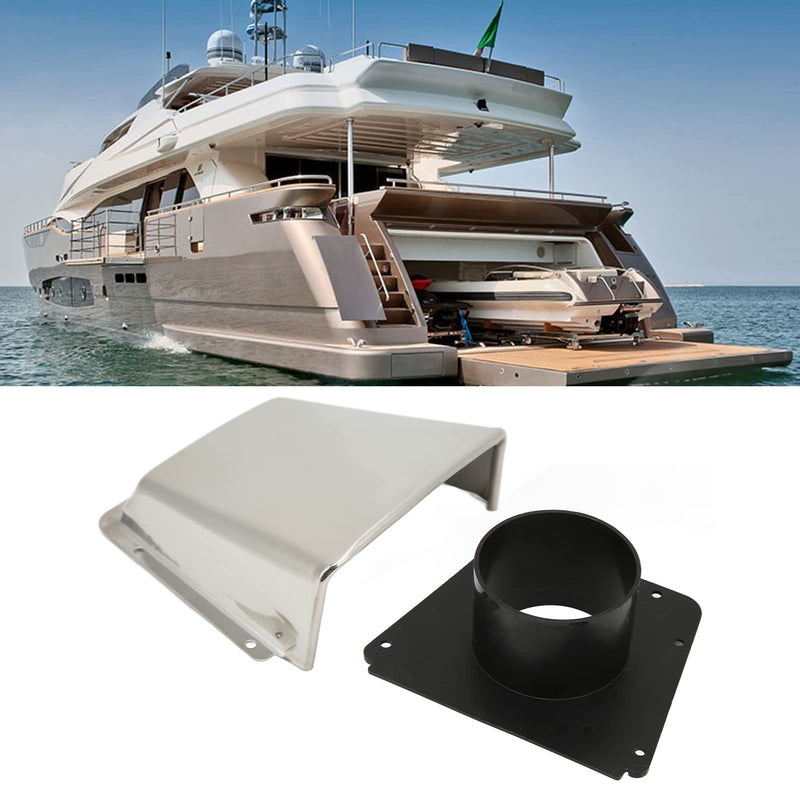 Boat Vent Cover, Marine Vent Cover 304 Stainless Steel with Nylon Base Proof for Boats Yachts Accessory