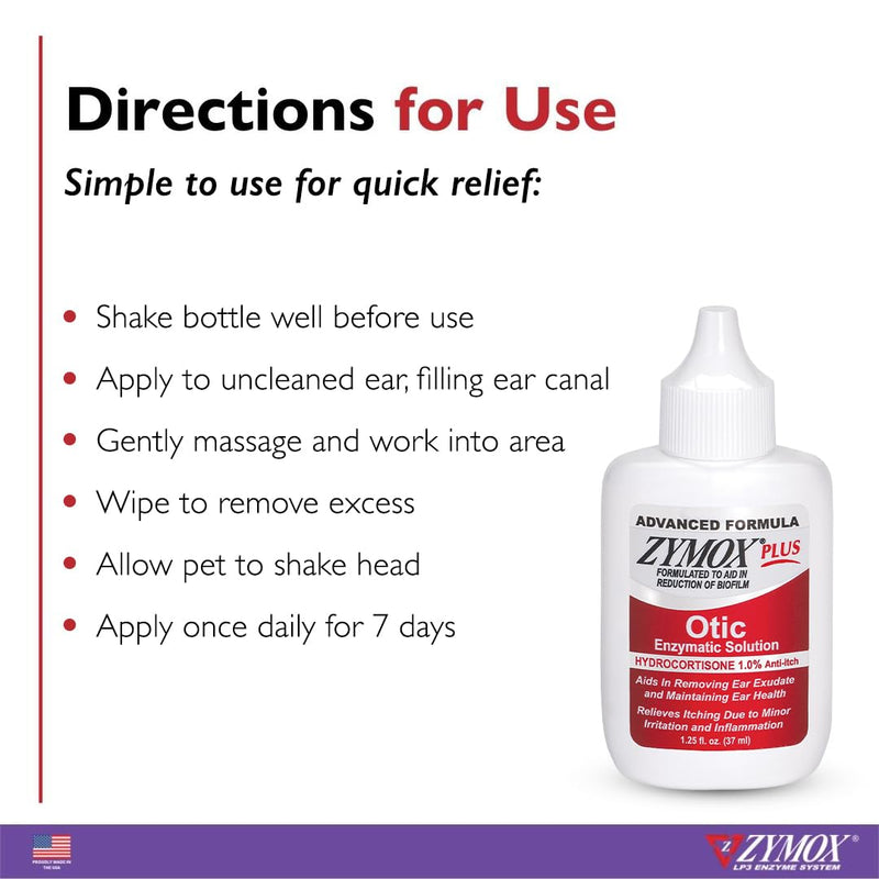 Zymox Enzymatic Ear Wipes, Ear Cleanser, & Otic Plus Ear Solution for Dogs and Cats - Product Bundle - for Dirty, Waxy, Smelly Ears and to Soothe Ear Infections - PawsPlanet Australia