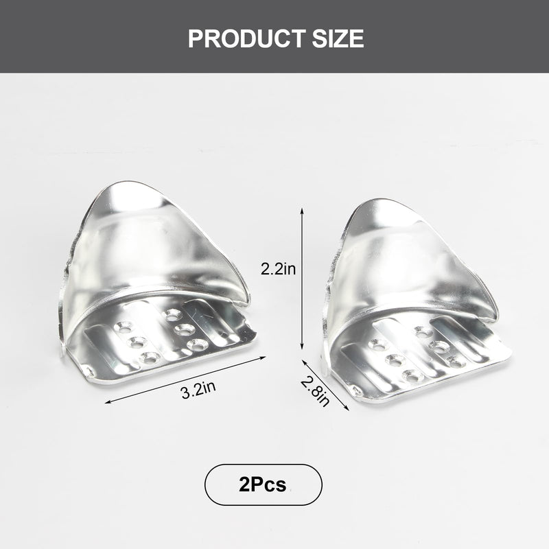 2 Pack Drywall Stilts Heel Bracket Replacement Kits for Stilts, Pair of Stilts Accessories with Heel Bracket, Silver Aluminum Adjustable Sole Part for Drywall, Construction, High Wall Painting