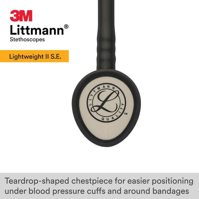 3M Littmann Lightweight II S.E. Stethoscope, 2450, 28" Black Tube