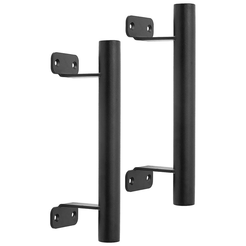 9'' Sliding Barn Door Handles Pack of 2, Black Power Coated Gate Pull Hanlde, Iron Grab Handles for Gates, Garage, Outdoor Fence, Interior Closet Handles 9 Inch Style A