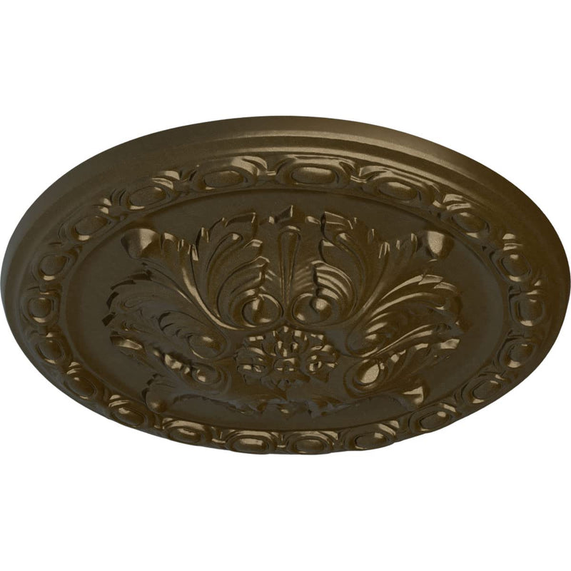 Ekena Millwork CM12STBRS Ceiling Medallion, Brass Hand-Painted Brass