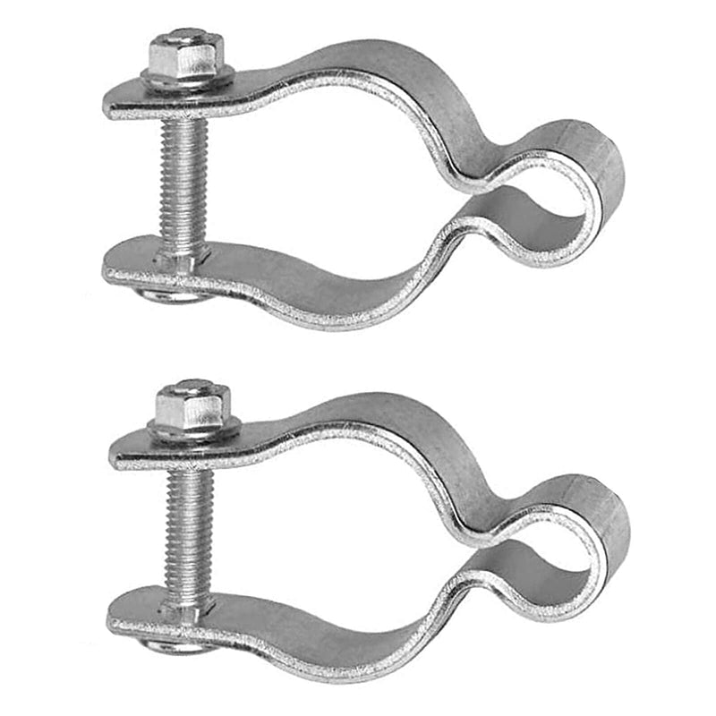 2 Pack 1-5/8inch Chain Link Fence Frame Gate Post Hinge/Galvanized Steel Zinc Plated Pipe Gate Hinge for 1-5/8 Outside Diameter Post/Pipe, Nut/Bolt Included for Hinge 1-5/8 Inch