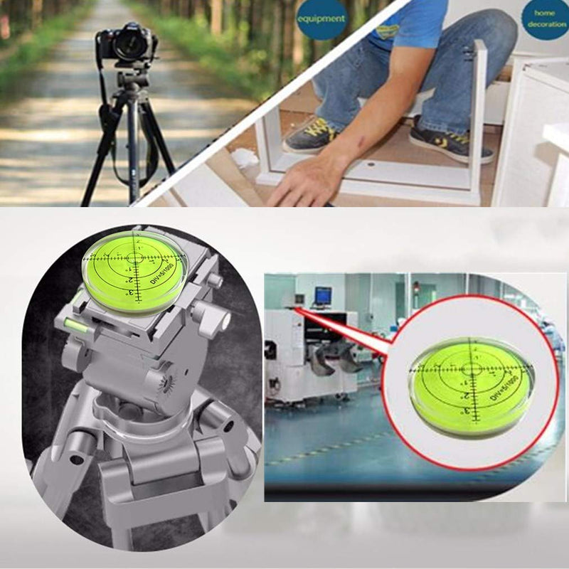 Bubble Spirit Level 60x12mm Degree Marked Surface Circular Level Round Levels Bubble Measuring Layout Tools A-color