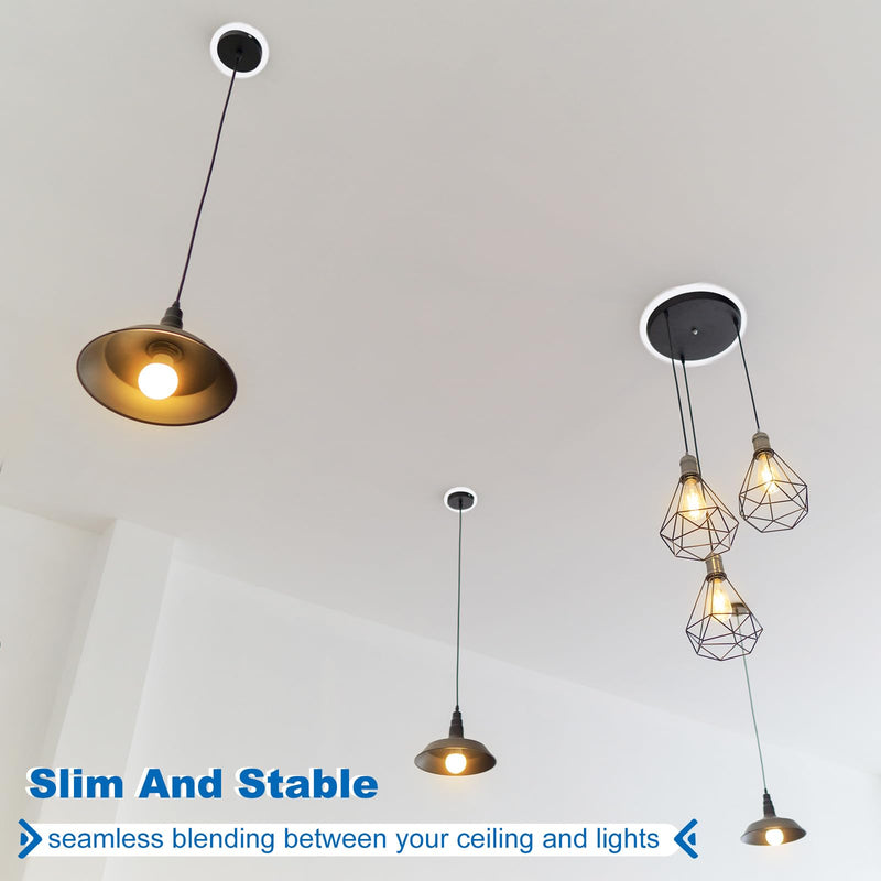 PATIKIL 5" ID 7.48" OD Goof Rings for Recessed Light, Matte White Goof Metal Trim Ring Lighting Fixture for Ceiling Wall Recessed Can Downlights 5"x7.48"