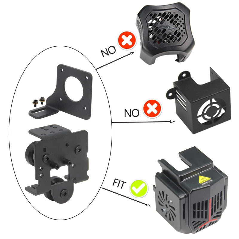 Upgrade Direct Extruder Easy Print Flexible Filament for Ender 3 Neo/Ender 3 Max Neo 3D Printer (Plate+Dual Gear+Motor) Plate+Dual Gear+Motor