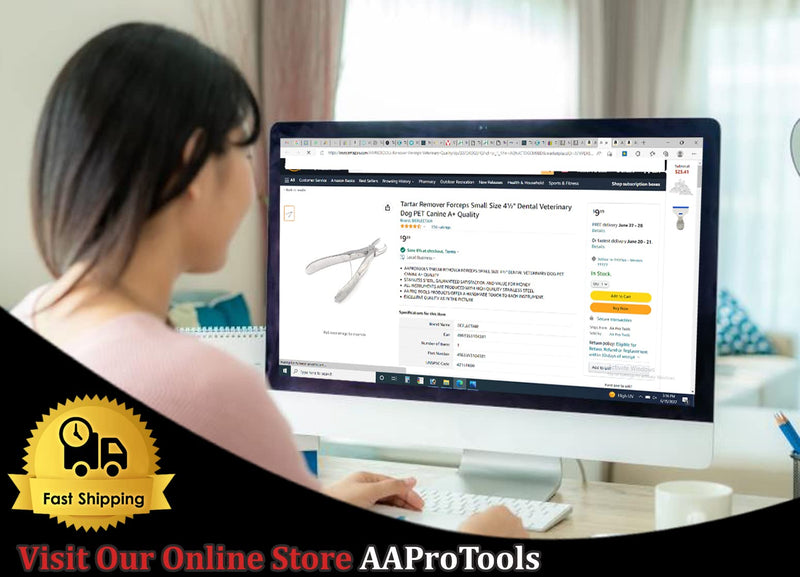 AA PRO Tartar FORCEP Calculus Remover Tooth Scraper 4.5" Dental Veterinary Instrument A+ Quality