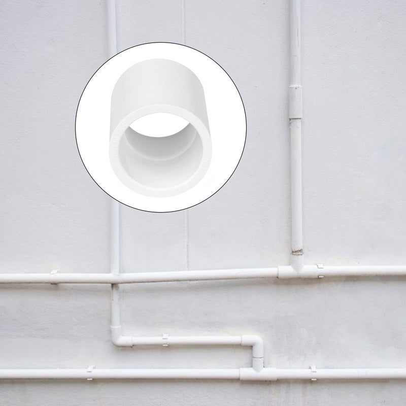 20 Pack 3/4" PVC Pipe Coupling Adapter Pipe Fittings (Socket x Socket) Contractor Pack Schedule 40 Heavy Duty 3/4 Inch PVC Slip Socket Connectors for DIY PVC Shelf Garden Support Structure, White 3/4Inch 20