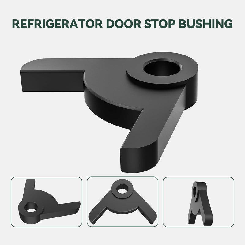 Refrigerator Door Stop Bushing PD940091 044372-000 – Compatible with JMAG-R, H Series, and More – Alloy Steel Construction (Black) Black