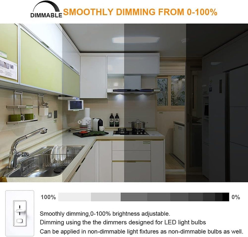 E17 LED Bulb Dimmable, 5W Microwave Oven Bulb, Daylight White 6000K, 40W Halogen Bulb Replacement for Microwave, Over Stove Appliance, Range Hood, Refrigerator, E17 Intermediate Base (2 Pack)