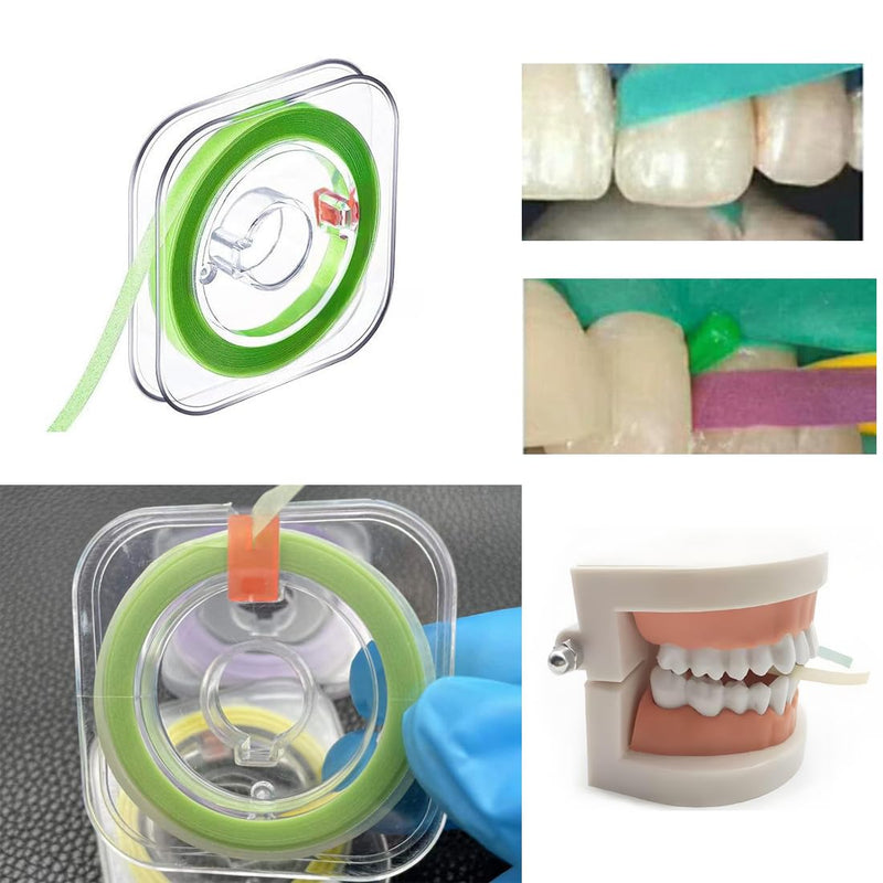 Dental Polishing Strips Grinding Strip Polisher Dental Sandpaper Oral Care Kits Teeth Cleaning Tool Tooth Polish Abrasive Strip 3 Rolls（Fine Coarse Medium 3 Colors）