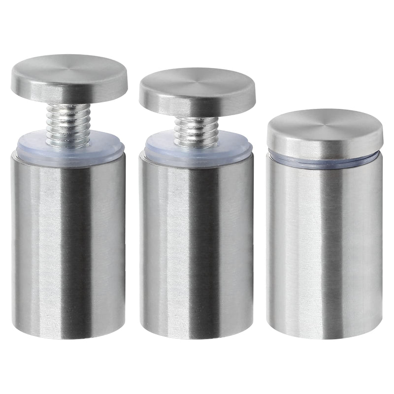 Luomorgo 12 Pcs 1" x 2" Stainless Steel Standoff Screws, Wall Sign Standoff Mounting Hardware Advertising Glass Standoff Nail for Hanging Acrylic Picture Frame, Silver Silver, 12 Pcs 1" x 2" / 25 x 50mm
