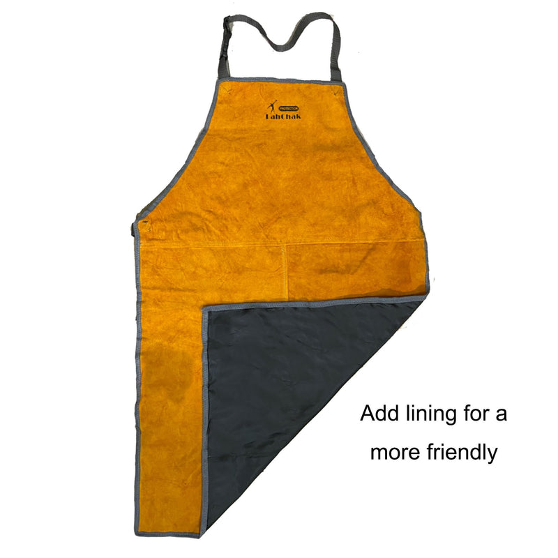 Leather Work Shop Apron, Buckle straps, Heat & Flame Resistant Heavy Duty Welding Apron With a Pocket
