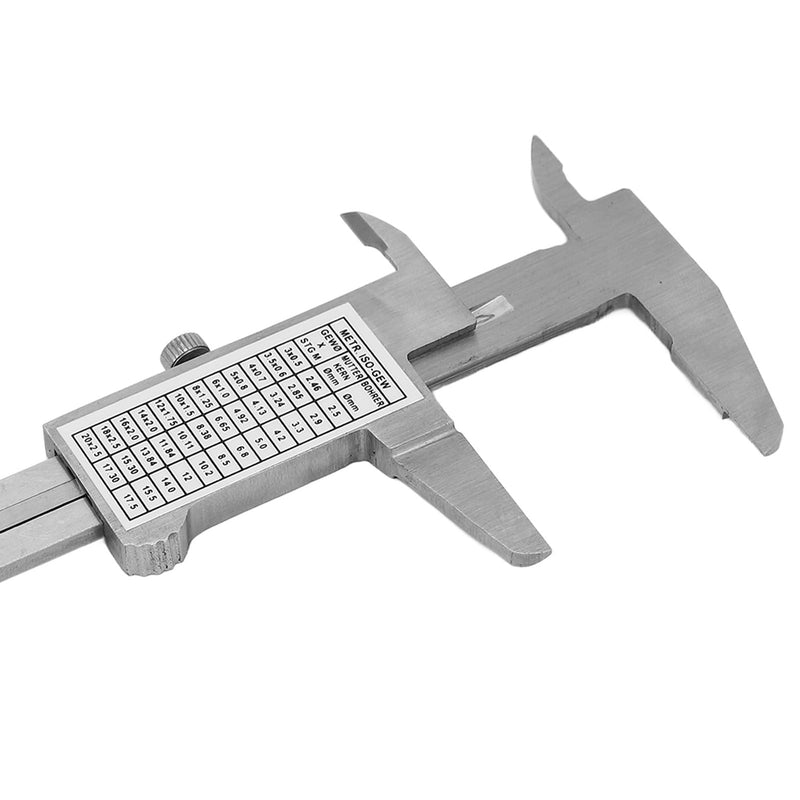 Vernier Caliper, 3" Stainless Steel Caliper Measuring Tool,0‑50mm Manual Micrometer with Storage Bag for Mechanical Tools