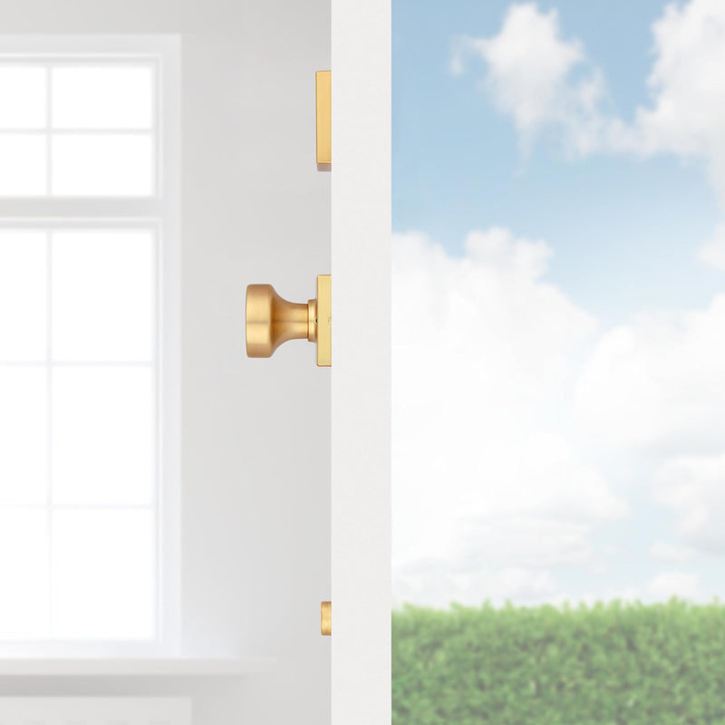 Kwikset 973PSKSQT-15 Dummy Interior Pismo Knob Trim with Square Rose Satin Nickel Finish