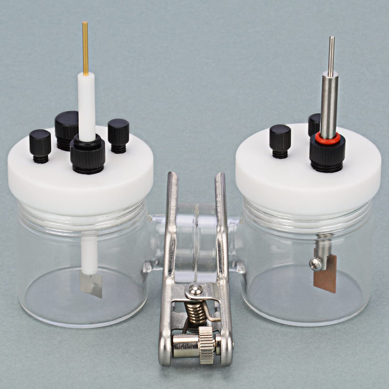 stonylab 304 All-Stainless Steel Electrode Holder, 0.1-3mm Clampable Thickness, GDMS Tested for Electrochemistry