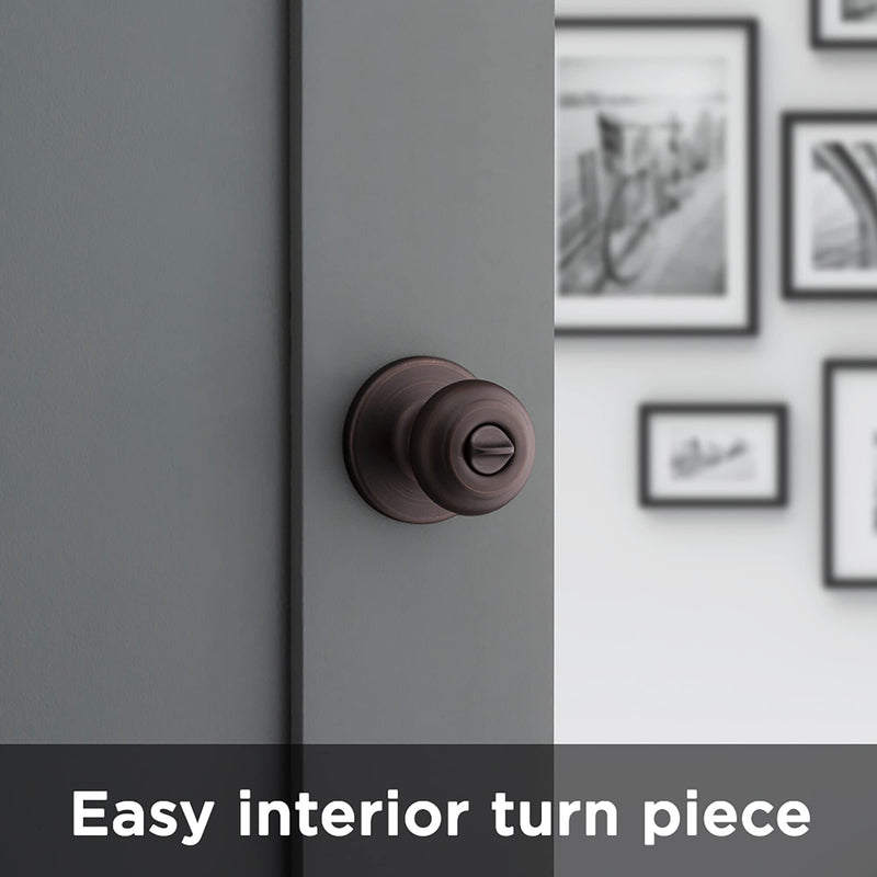 Kwikset 94002-864 Cove Keyed Entry Knob Featuring Smartkey Security In Venetian Bronze Entry (Pack of 1)