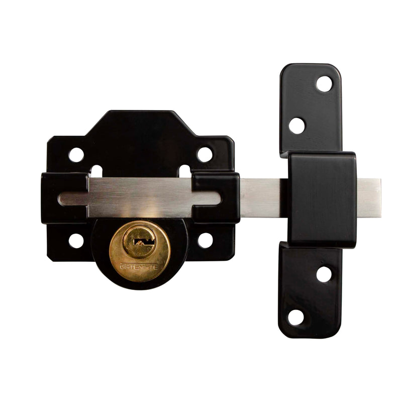 GateMate 2”(50mm) Double Locking Premium Long Throw Lock, High Security, Stainless Steel, Corrosion Resistant, Ideal for Doors and Gates, Robust and Durable Locking Mechanism. 50mm Double Keyed Lock
