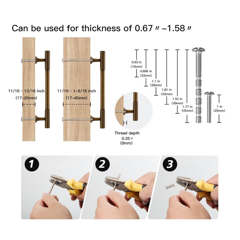 YAGU 6 Pack Antique Brass Kitchen Cabinet Pulls 5 Inch(128mm) Hole Center Solid Vintage Bronze Dresser Drawer Handles Aged Furniture Hardware for Cupboard Wardrobe Closet Vanity 5''/128MM Hole Center