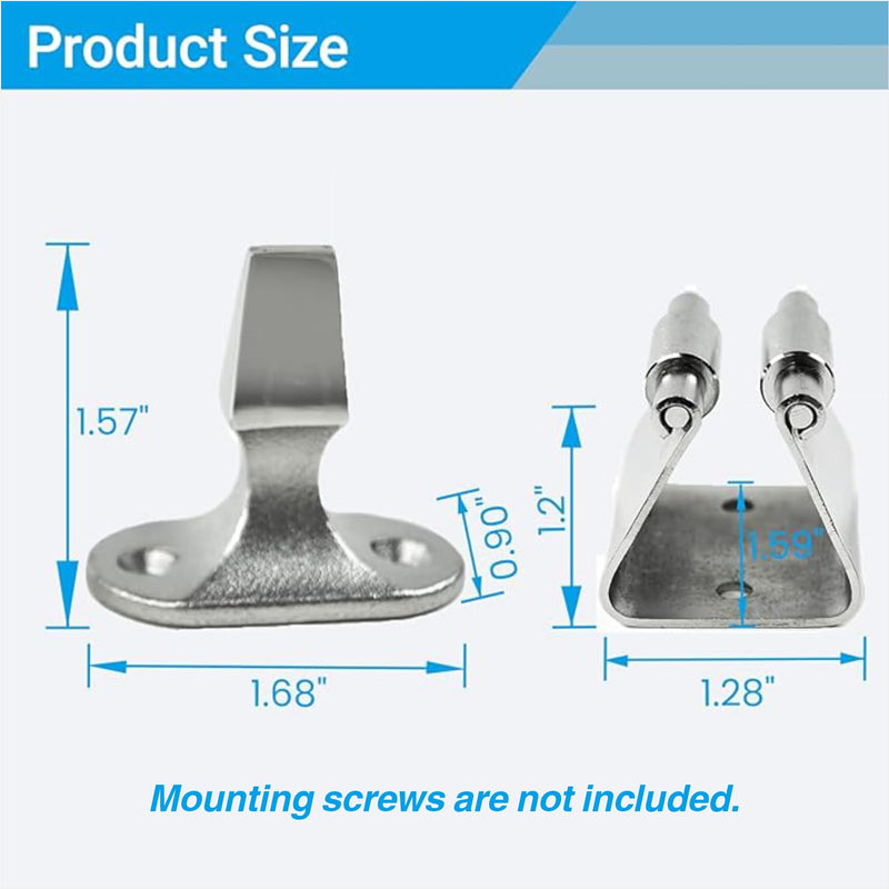 Marine Door Catch Latch 1-5/8 Inch Heavy Duty Stainless Steel Door Stopper Catch Holder Rust Resistant Boat Cabin Hatch Door Clip for Marine RV Yacht Cabinets Hardware, 1 Pcs 1-5/8"