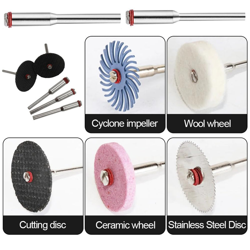 30 Pack Diamond Cutting Wheel Mounting Mandrel Replacement Cut Off Wheels Mandrels 1/8'' Shank Wire Brush Wheel Stem for Dremel Rotary Tool Polishing Buffing Wheels Saw Blades Cut Off Discs