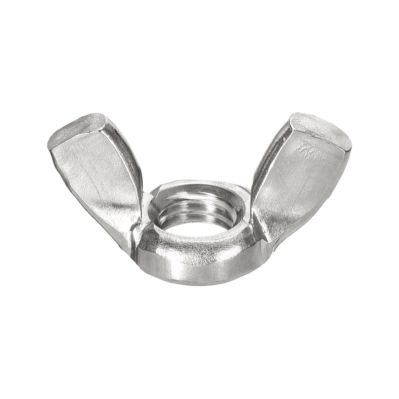 uxcell M10x1.5mm Wing Nut 12 Pcs, 304 Stainless Steel Butterfly Wing Nuts Fasteners Parts Hand Twist Tighten Wing Nuts for Machinery Electronic Equipment DIY, Silver
