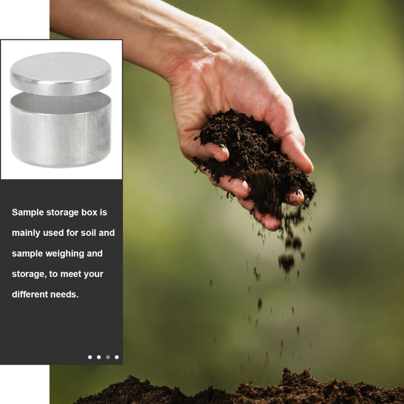 Beaupretty 27Pcs Round Soil Sample Jars with Lids 1.96 X 3.54 in Sample Boxes for Soil Containers Storage and Weighing in Lab Experiments Observation Teaching 5x5cmx3pcs Silverx3pcs