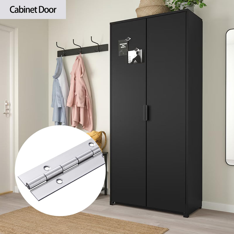2 Pack Heavy Duty Piano Hinge 30 Inch x 2 Inch Stainless Steel Continuous & Piano Hinges with Holes, 30" Continuous Hinges for Cabinet, Door, DIY Wood Boxes, 0.060" Leaf Thickness, 2" Open Width