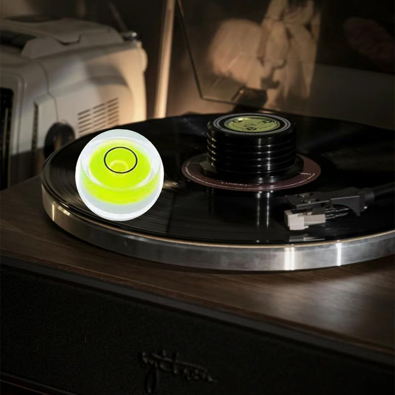 5Pcs Small Circular Double Sided Adhesive Bubble Spirit Levels for Work shop, Speakers, Phonograph, Tripod, Turntable, Automount Telescope, Drill, Etc. (25x10mm) 25x10mm