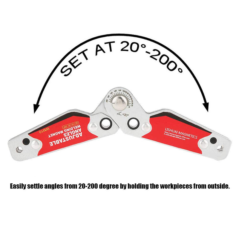Adjustable Angles Welding Magnet 20°-200°, Magnetic Welding Holder Clamp Welder Tool for Soldering Positioning