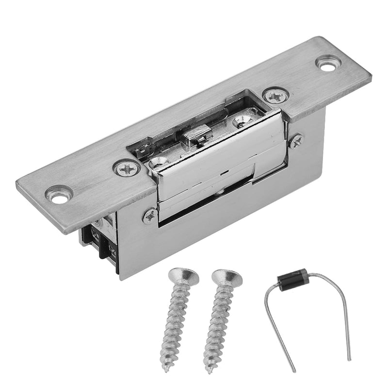 Adjustable Narrow Electric Strike Door Lock - Stainless Steel, Double Unlock Mode, Suitable for Wood/Metal/Fireproof Doors - 300kg Holding Strength