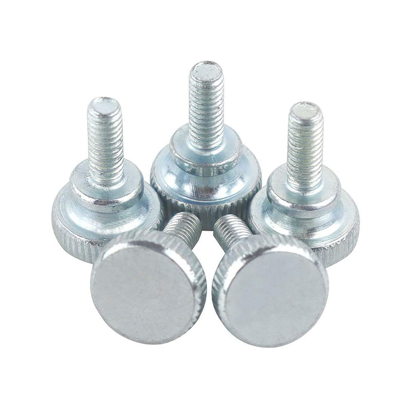 10 Pcs Galvanized Flat Knurled Head Fully Threaded Thumb Screws Bolts Fastener,Thumbscrew Threaded Knurled Grip Knobs Thumb Screw,Vesa Screws, Monitor Mount Screws for TV and Monitor Mount(M4x10mm) M4x10mm（10 Pcs）