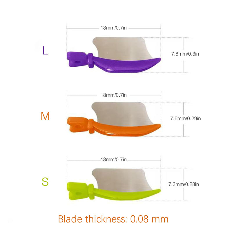 Dental Wedge Knife, Dental Interproximal Plastic Wedge, Dental Wedge Guard with Metal, Dental Plastic Wedges Orthodontic Matrix Wedges for Teeth Interproximal Area. (72PCS) 72PCS
