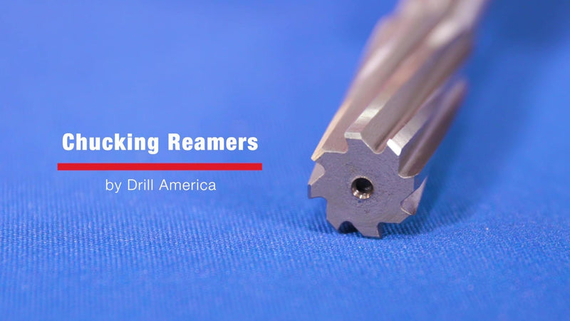 Drill America 20.00mm High Speed Steel Straight Shank Chucking Reamer, DWR Series