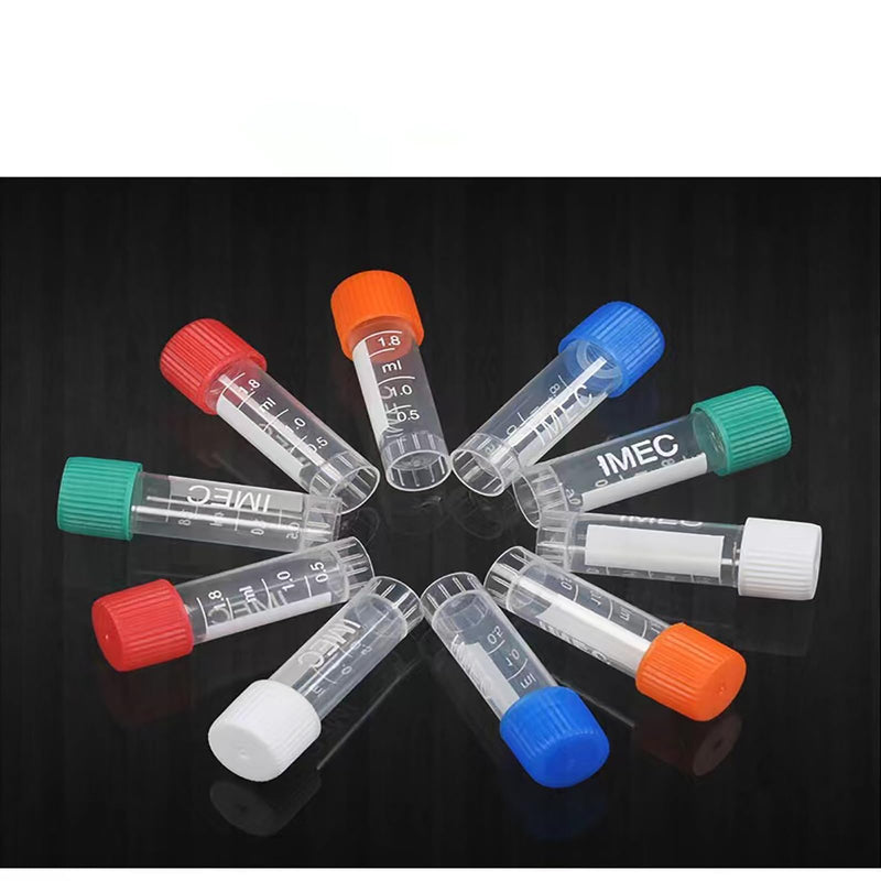 Cryogenic Vials 2ml - Cryo Tubes with Screw Caps - Self Standing Cryogenic Vial (2ml-Orange/(500pcs)) 2ml-Orange/(500pcs)