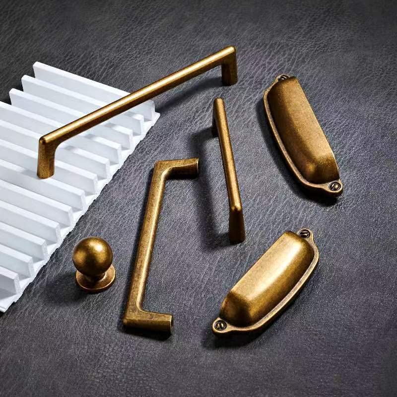 khtumeware 10 Pack 3 Inch(76mm) Bin Cup Drawer Pull,Antique Brass Cabinet Pulls Kitchen Cabinet Hardware, Furniture Pulls for Bathroom Cupboard Drawer Handles Dresser Pulls. Cup Pulls 3" Hole Center Antique Brass