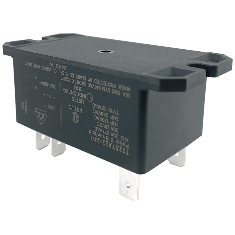 T92S7A22-240 Power Relay (2-Pack), 6-Pin DPST-NO 30A 240VAC Compatible with RV Rooftop AC, Heat Pumps & HVAC Systems, Mechanical Replacement for Blower Motor & Compressor Control 2