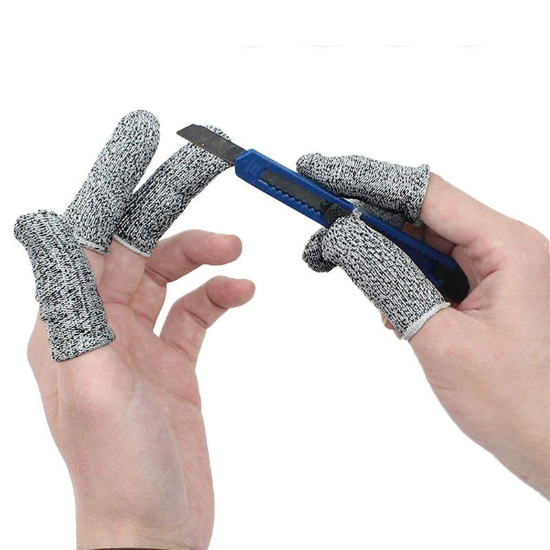 New Reusable Finger Sleeve Protectors Anti-Slip Cut Resistant Finger Cots, 12 Pack 5 Level Thumb Fingertips Protection Cots Protectors Guards Glove Life Extender Finger Covers for Kitchen Work Cuts New 12 Pack