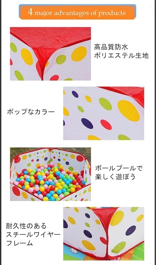 HappyHome Playpen, Foldable, Easy Storage, Ball Pool, Baby Gate, Storage Bag Included (59.1 inches (150 cm) - NewNest Australia