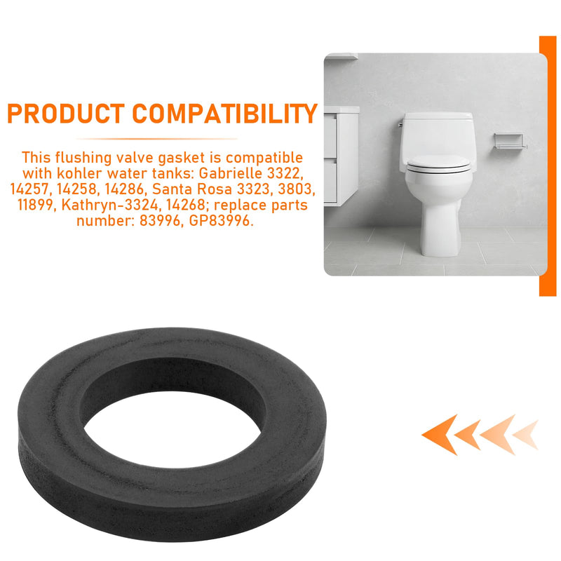 83996 4.06-Inch By 2.56-Inch Id Flush Valve Gasket (2Pack) | Compatible With Kohler Single Piece Cartridge Flush Toilets,Toilet Tank Gasket