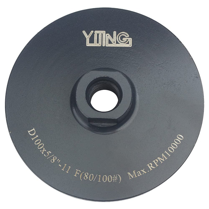 YIJING 4" Diamond Resin Filled Grinding Wheel Diamond Cup Wheel Fine Grit with Thread 5/8"-11 for Grinding Stone,Concrete